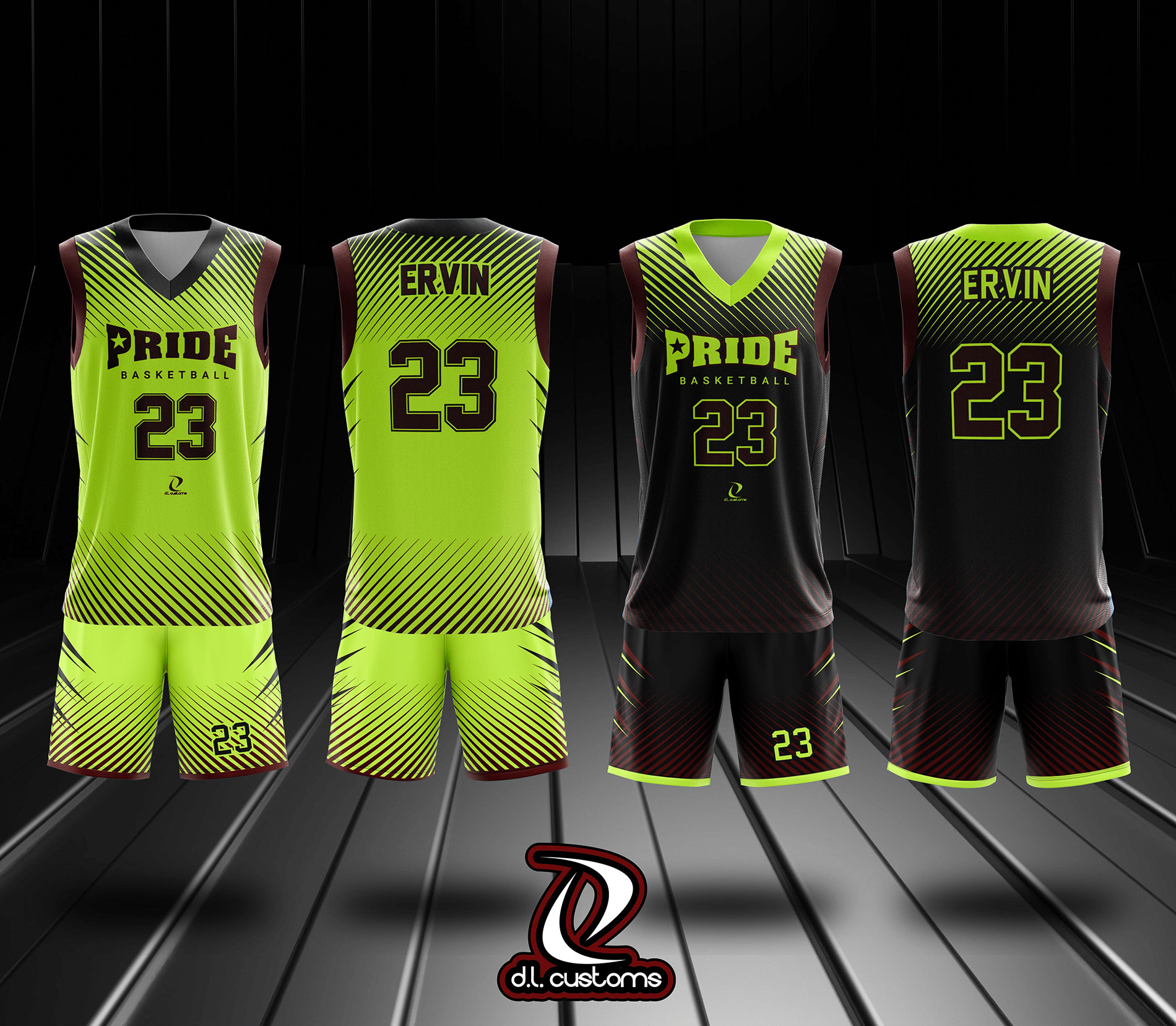 Pride Basketball uniform design by D.L. Customs