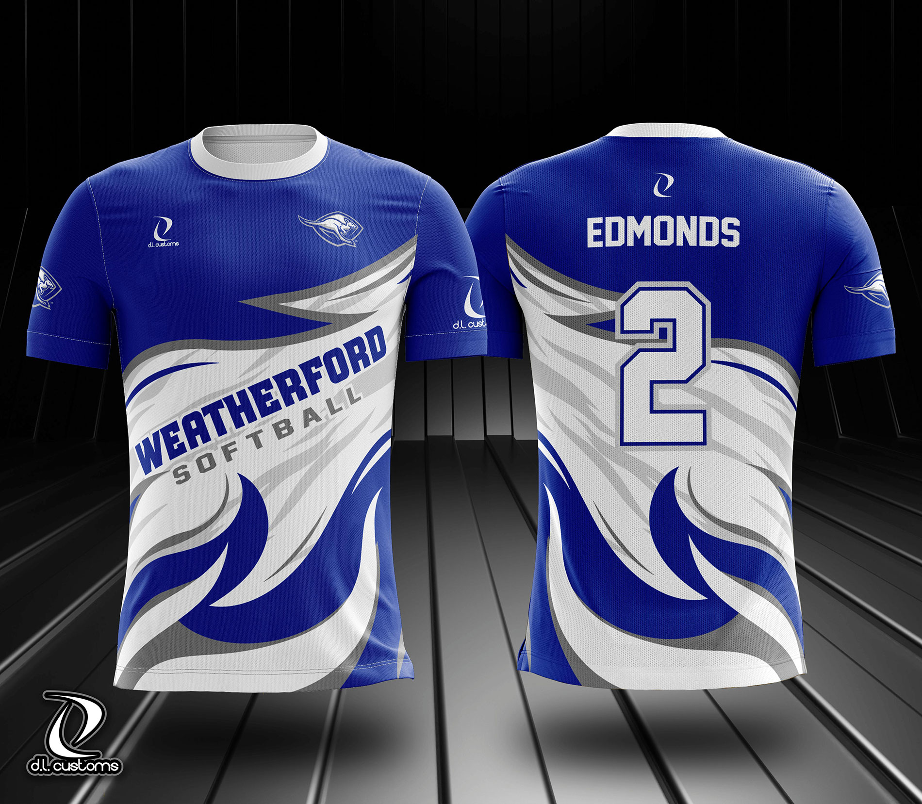 Softball uniform work by D.L. Customs
